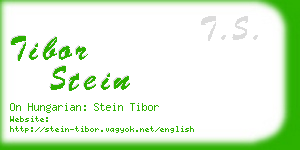 tibor stein business card